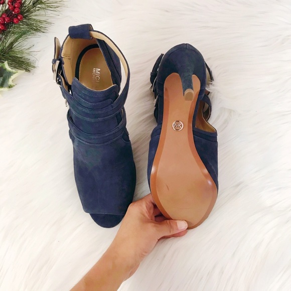 MICHAEL KORS Blaze Suede Open-Toe Bootie✨Brand New - Picture 2 of 7